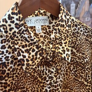 St.John silk button-up blouse, size 6